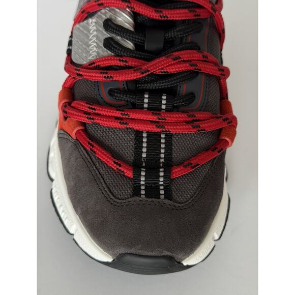 Versace Men\'s Greca Sneakers Red/Gray 7 US (40 Euro) IT 1021490 NIB main image 4